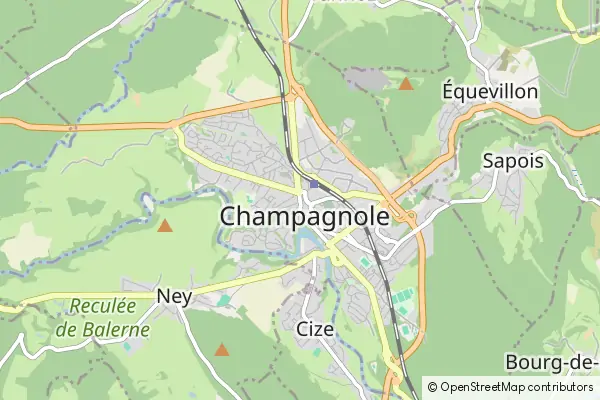 Mapa Champagnole