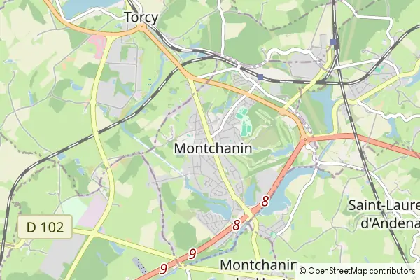 Mapa Montchanin