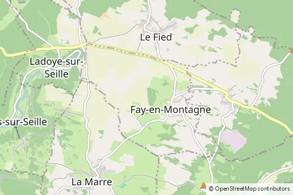 Mapa Fay-en-Montagne