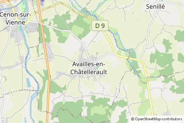 Mapa Availles-en-Châtellerault