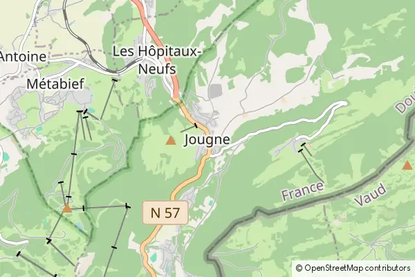 Mapa Jougne