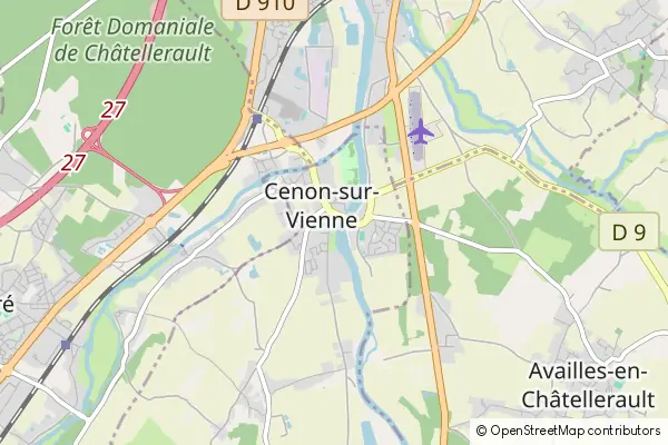 Mapa Cenon-sur-Vienne