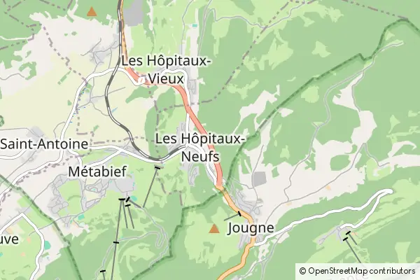 Mapa Les Hôpitaux-Neufs