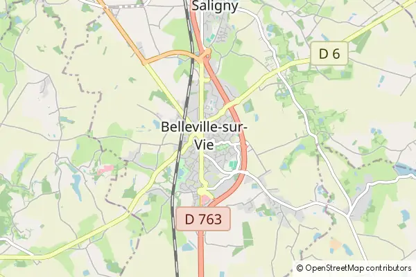 Mapa Belleville-sur-Vie