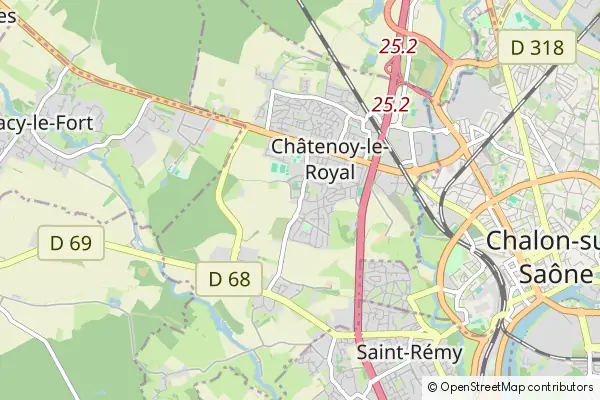 Mapa Châtenoy-le-Royal