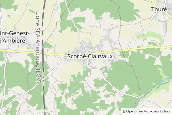 Mapa Scorbé-Clairvaux