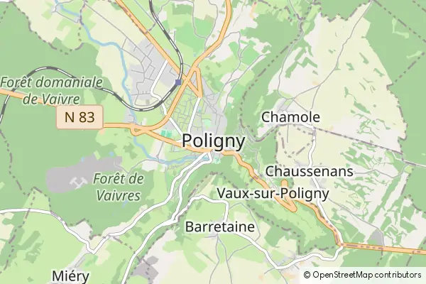 Mapa Poligny