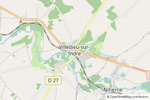 Mapa Villedieu-sur-Indre