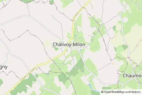 Mapa Chalivoy-Milon