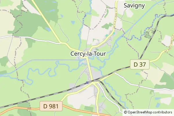 Mapa Cercy-la-Tour