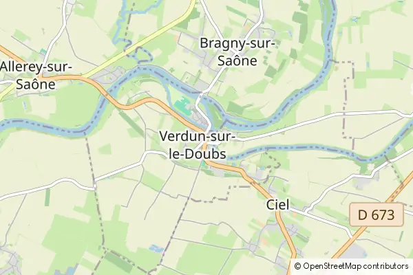 Mapa Verdun-sur-le-Doubs