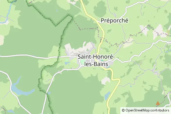 Mapa Saint-Honoré-les-Bains