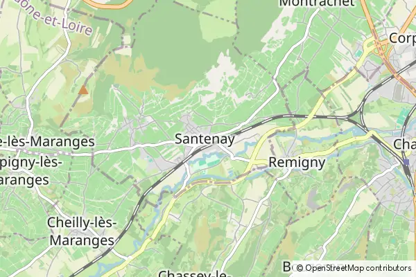 Mapa Santenay