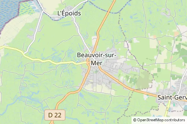 Mapa Beauvoir-sur-Mer