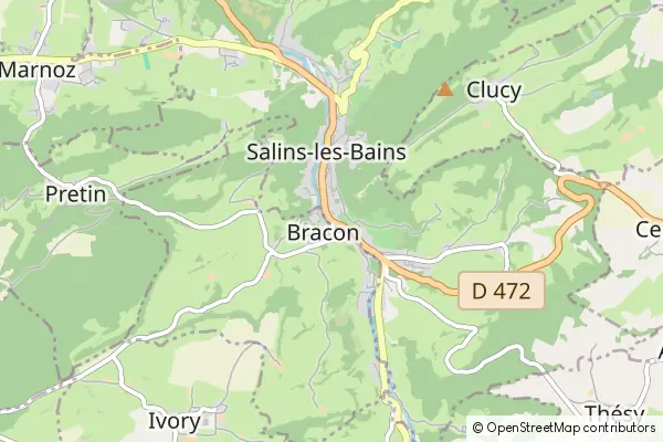 Mapa Salins-les-Bains