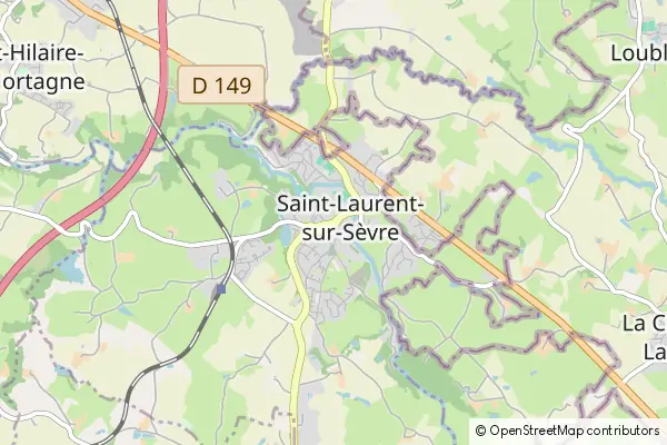 Mapa Saint-Laurent-sur-Sèvre