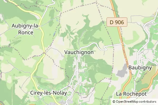 Mapa Vauchignon