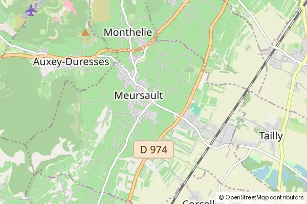 Mapa Meursault