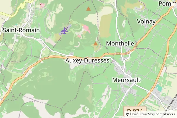 Mapa Auxey-Duresses