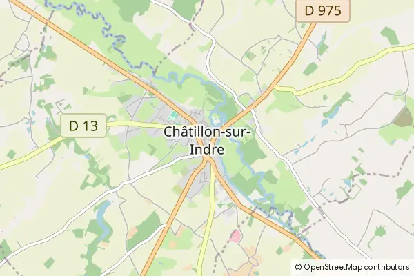 Mapa Châtillon-sur-Indre