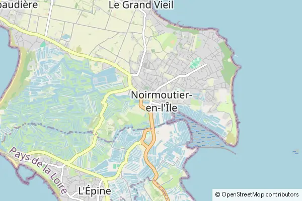 Mapa Noirmoutier en l'Ile