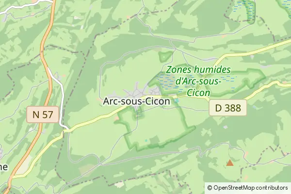 Mapa Arc-sous-Cicon