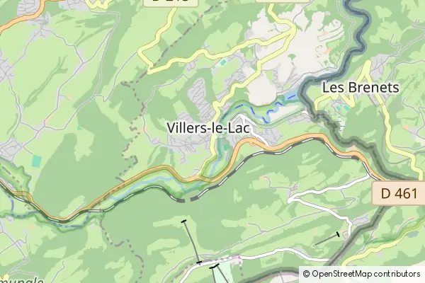 Mapa Villers-le-Lac