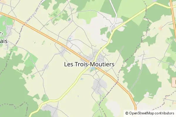 Mapa Les Trois-Moutiers