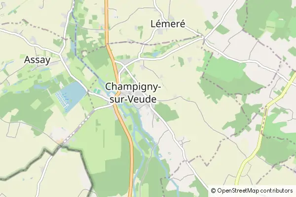 Mapa Champigny-sur-Veude