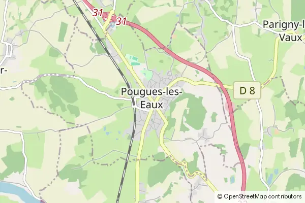 Mapa Pougues-les-Eaux