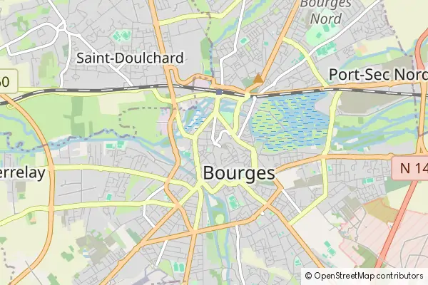 Mapa Bourges