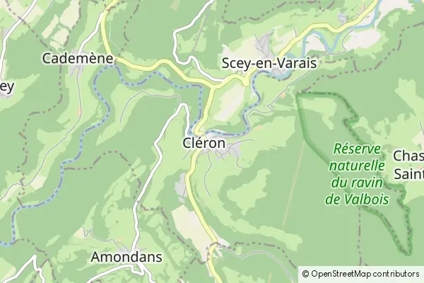 Mapa Cléron