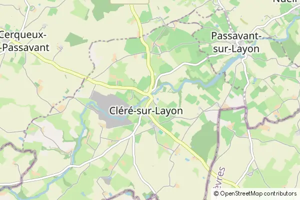 Mapa Cléré-sur-Layon