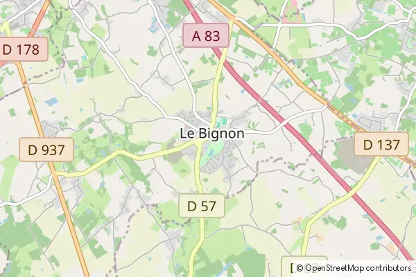 Mapa Le Bignon