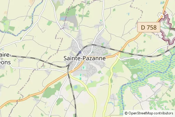 Mapa Sainte-Pazanne