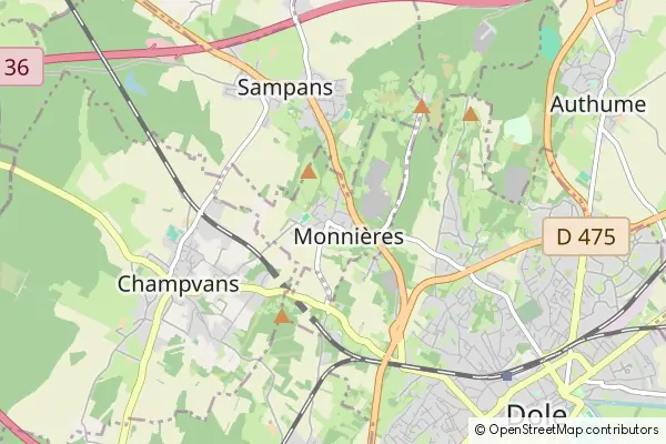 Mapa Monnières