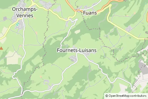 Mapa Fournets-Luisans