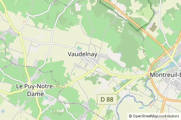 Mapa Vaudelnay