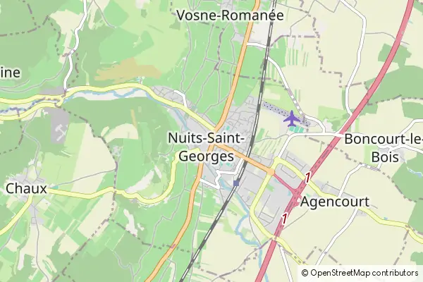 Mapa Nuits-Saint-Georges