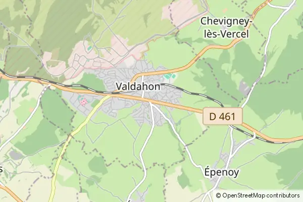 Mapa Valdahon