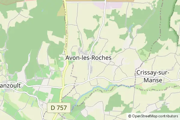 Mapa Avon-les-Roches