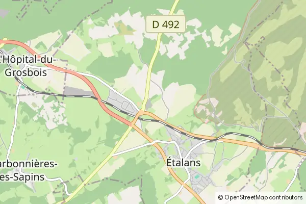 Mapa Étalans