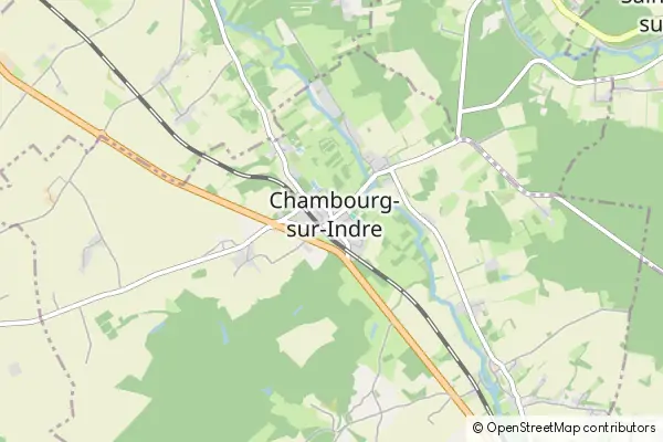 Mapa Chambourg-sur-Indre