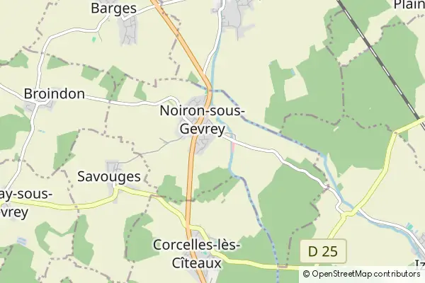 Mapa Noiron-sous-Gevrey