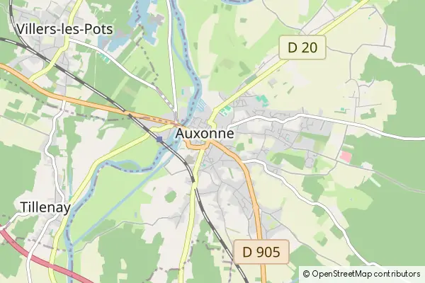 Mapa Auxonne