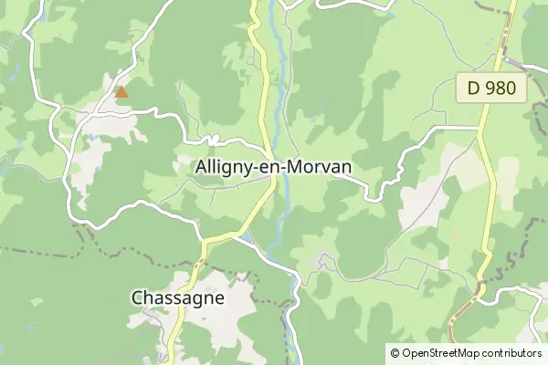 Mapa Alligny en Morvan