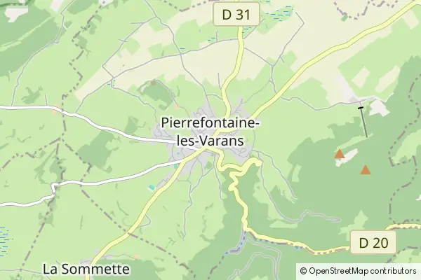 Mapa Pierrefontaine-les-Varans