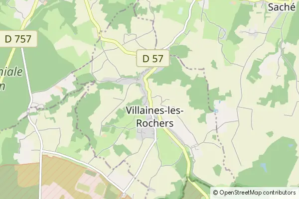 Mapa Villaines-les-Rochers