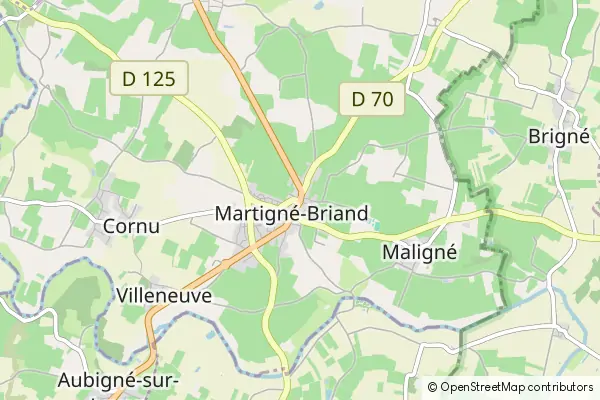 Mapa Martigné-Briand