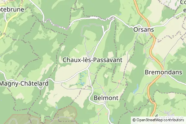 Mapa Chaux-lès-Passavant